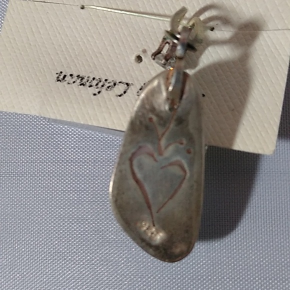 Sterling Silver White Shimmer Dichroic Glass Pendant - Picture 2 of 8